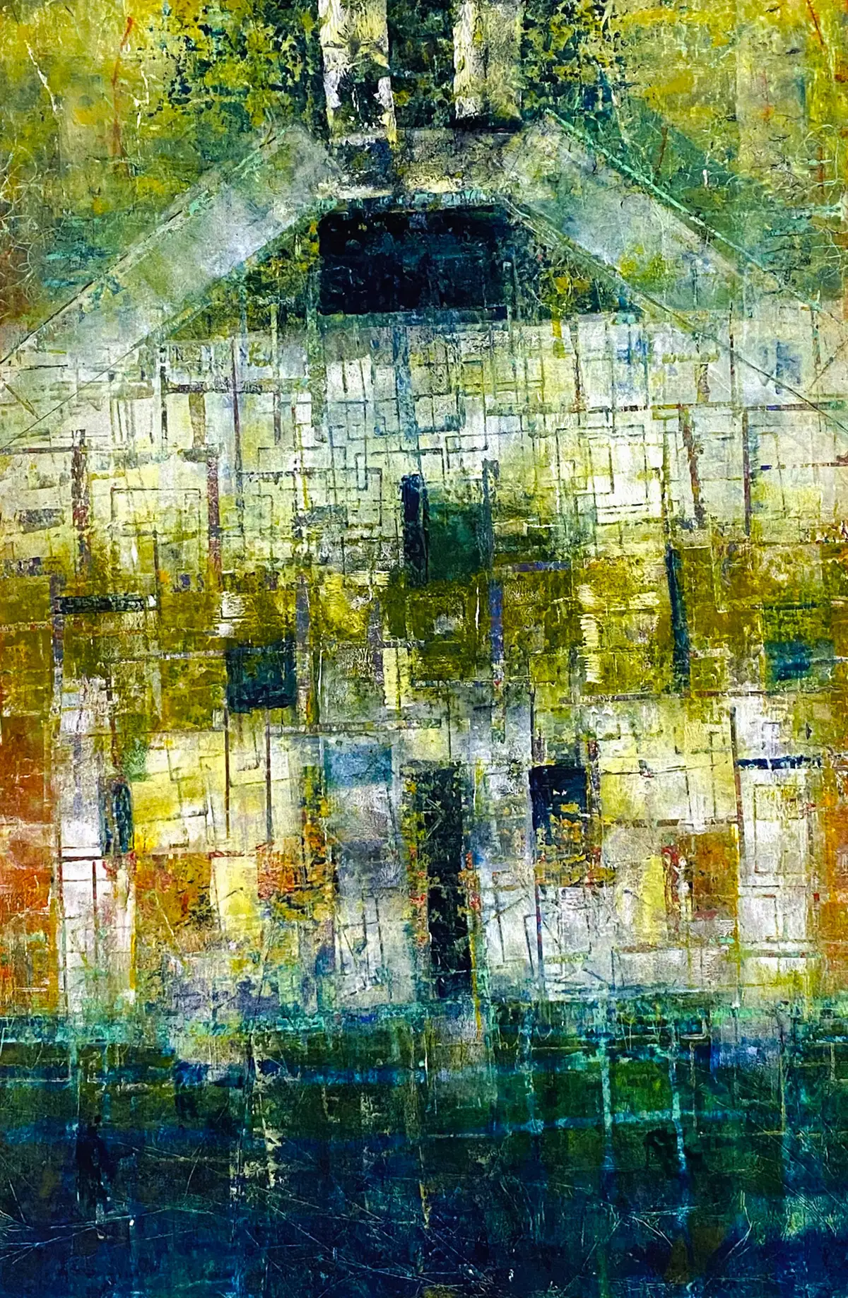 Blue — Oil & cold wax · 36x24