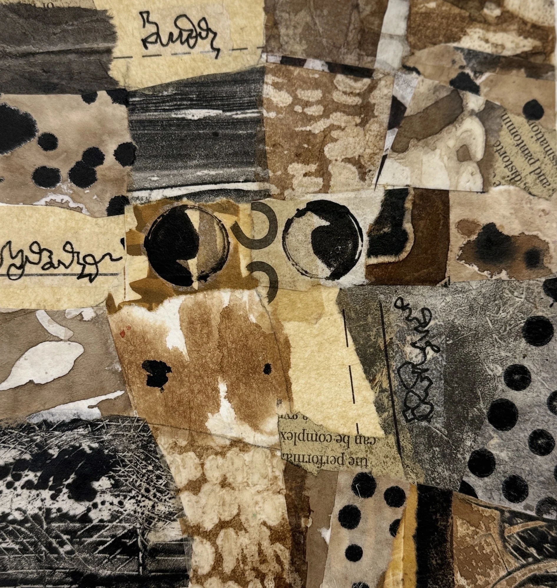 Natural Causes #6 — Wax based collage on panel · 10" × 8"